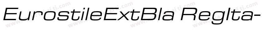 EurostileExtBla RegIta字体转换